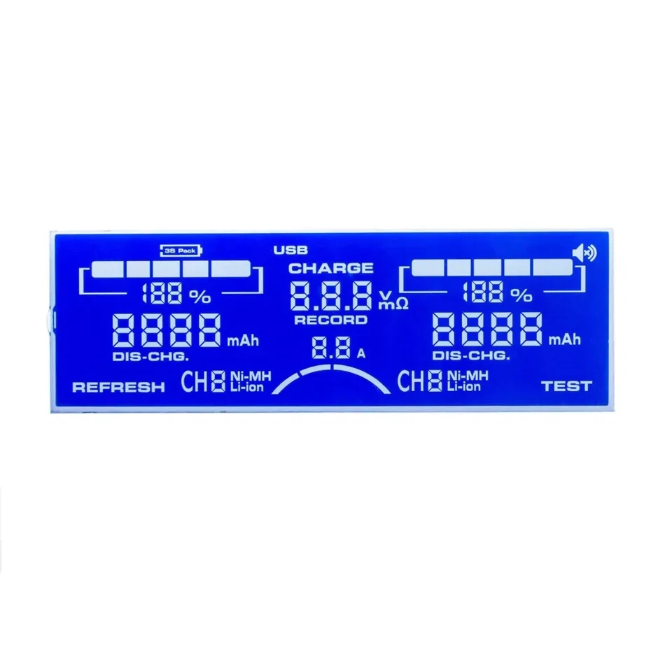 تخصيص شاشة LCD الجزء السلبي شاشة LCD لعرض الشاحن